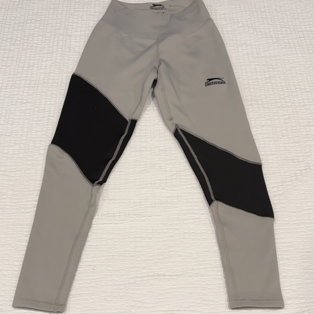 Slazenger Gray and Black Sports Leggings